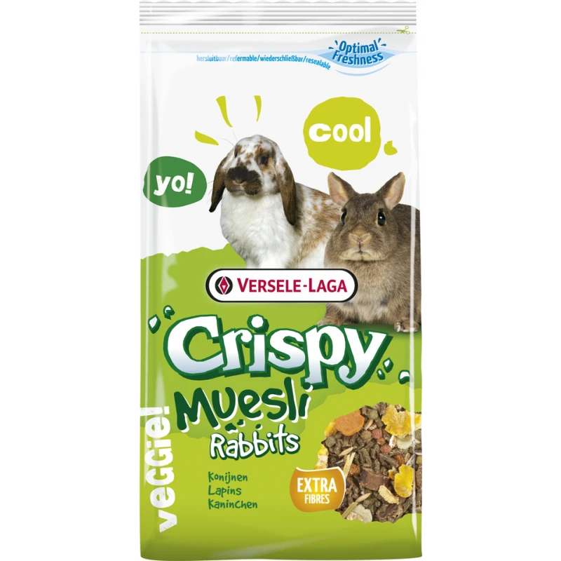 Crispy Muesli - Rabbits 20kg - Mélange De Qualité, Riche En Fibres, Pour Lapins (nains)