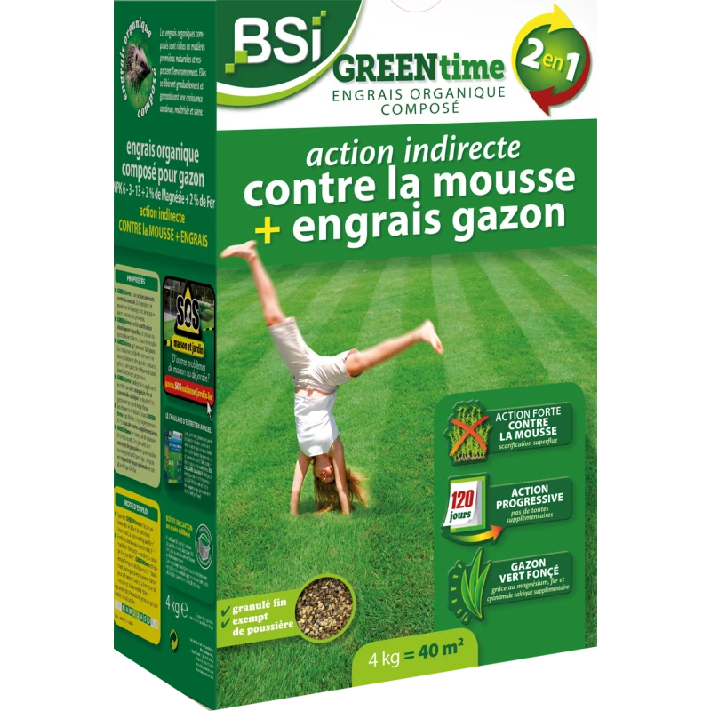 Engrais Gazon Complet Green Time 20kg - BSI