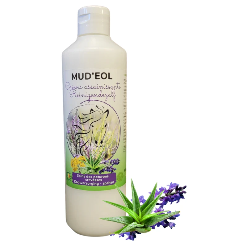 Mud'eol Crème Crème Onctueuse Pour Les Paturons & Les Crevasses 500ml - Essence Of Life