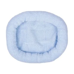 Panier Oval En Peau De Mouton Bleu 40x45cm - Duvo+