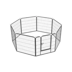 Parc Pour Animaux Acier Poudré Large