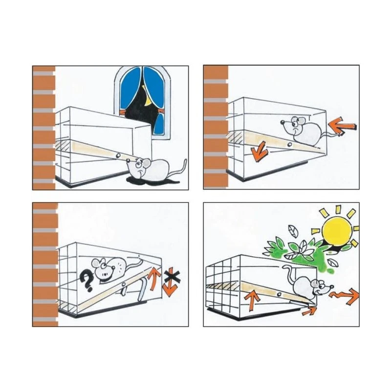 Piege à Souris Trip Trap En Plastique Beige 22x6x9cm - Duvo+ – Image 2