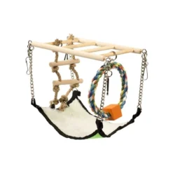 Pont Suspendu En Bois Avec Hamac 17x22x15cm - Duvo+