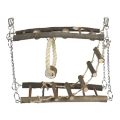 Pont Suspendu En Bois Naturel 27x17x7cm - Duvo+