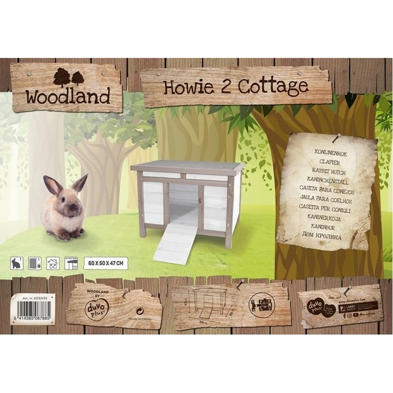 WoodLand Clapier Howie 2 Cottage 60x50x47cm - Duvo+ â Image 3
